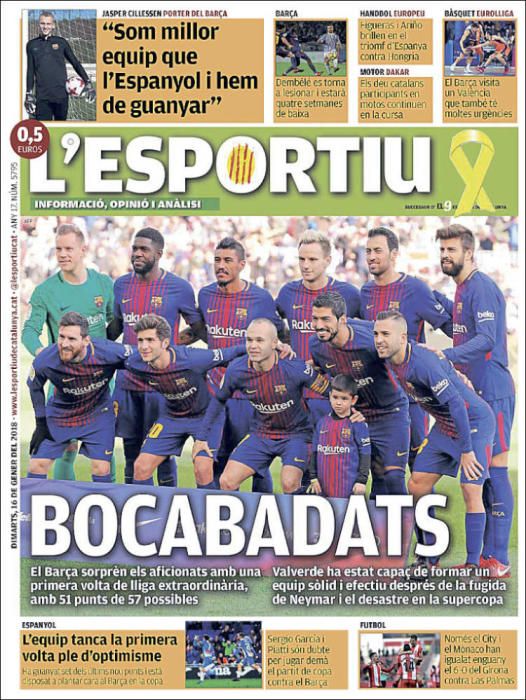 Portadas deportivas del martes 16 de enero