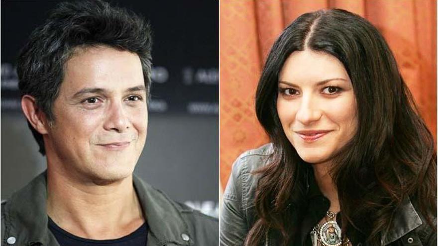 Alejandro Sanz y Laura Pausini.