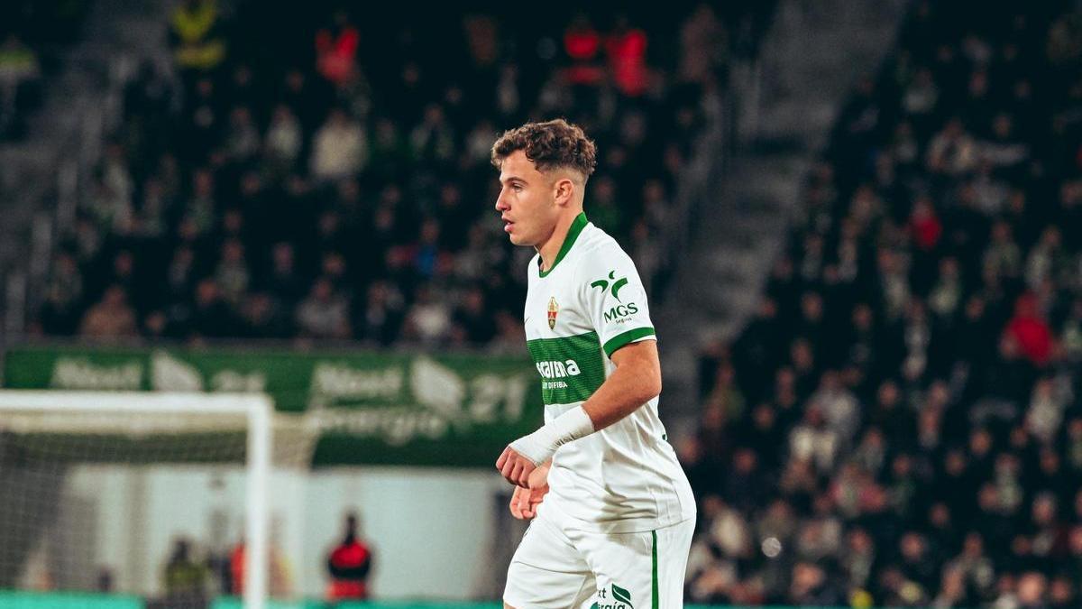Germán Valera en el partido frente al Real Madrid