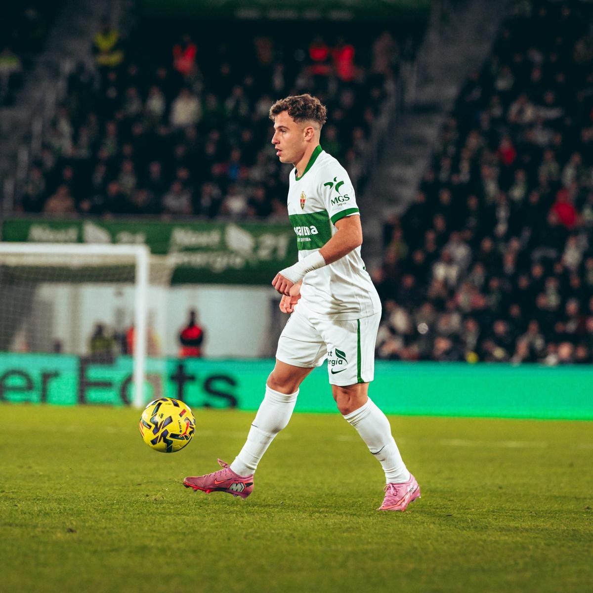 Germán Valera en el partido frente al Real Madrid