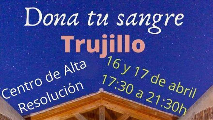 Los vecinos de Trujillo podrán donar sangre este jueves y viernes