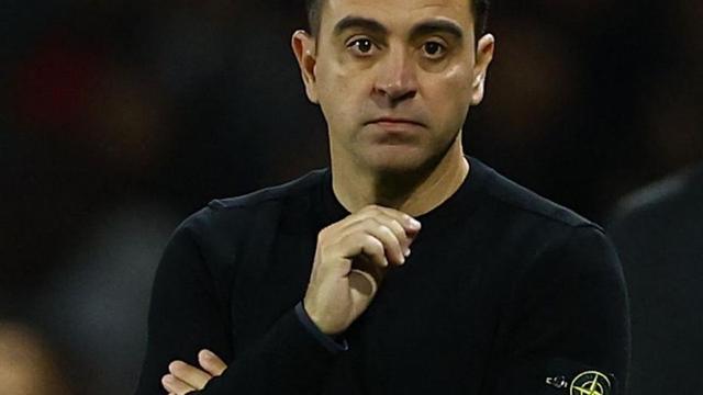 Xavi, durant un partit del Barça contra el PSG l’abril del 2024.