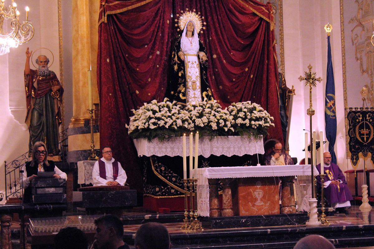 La Virgen de los Dolores, protagonista del Septenario, es una talla de Mariano Benlliure