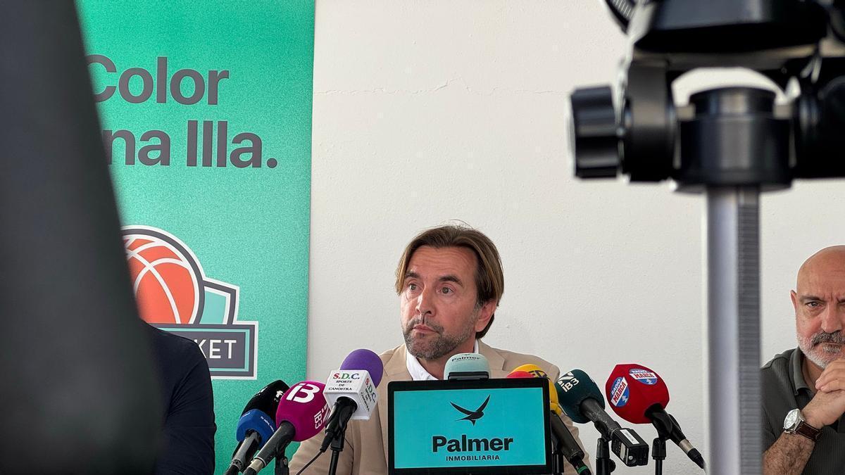 Vicenç Palmer en la rueda de prensa en la que ha anunciado el acuerdo con Sage Sports Group