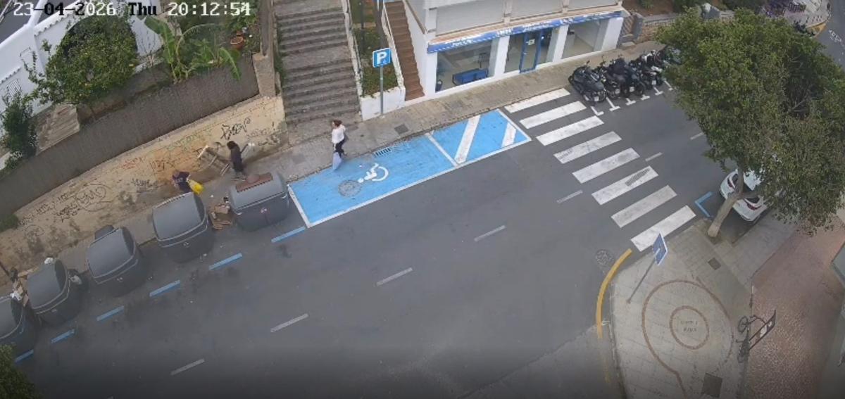 Fragmento del vídeo publicado por la Policía Local.