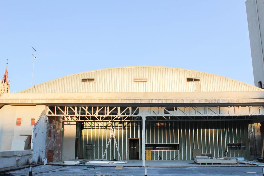 El emblemático inmueble, durante las obras