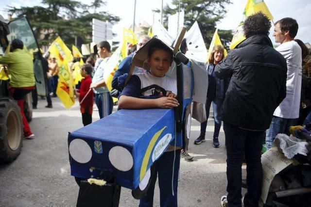 Manifestación de agricultores en Calatayud