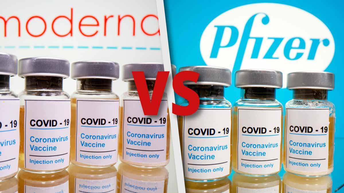 Comparativa entre la vacuna de Pfizer y la de Moderna. 