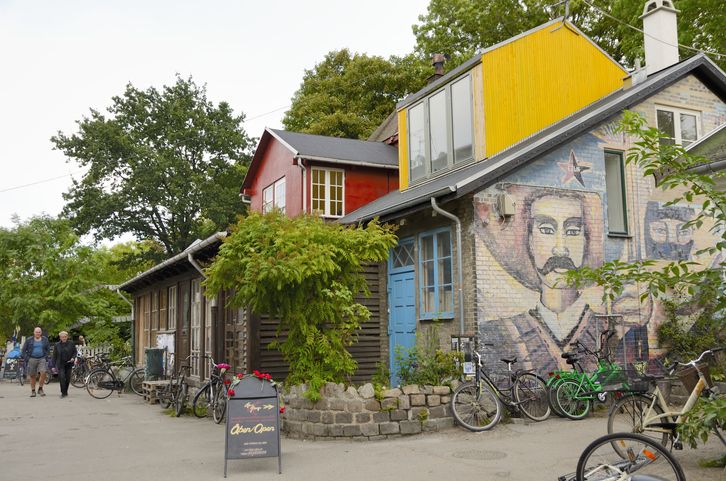 Calles decoradas en Christiana, Copenhague.