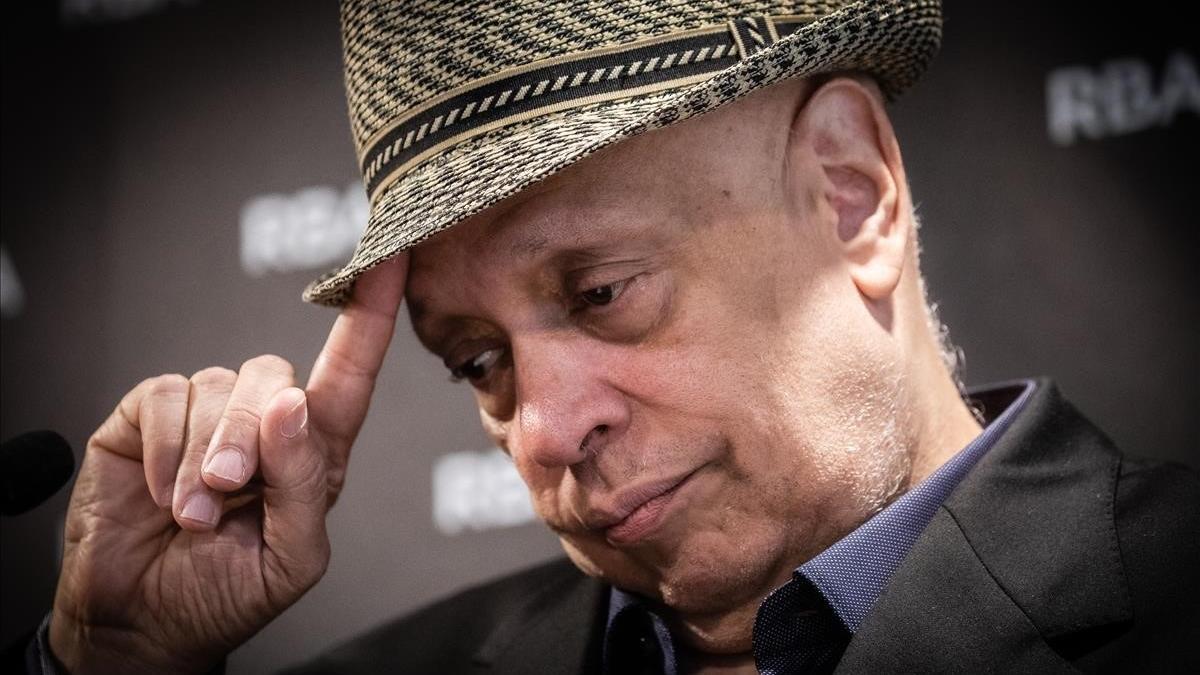 Walter Mosley, este jueves en Barcelona, poco antes de recibir el Premio RBA de novela negra.