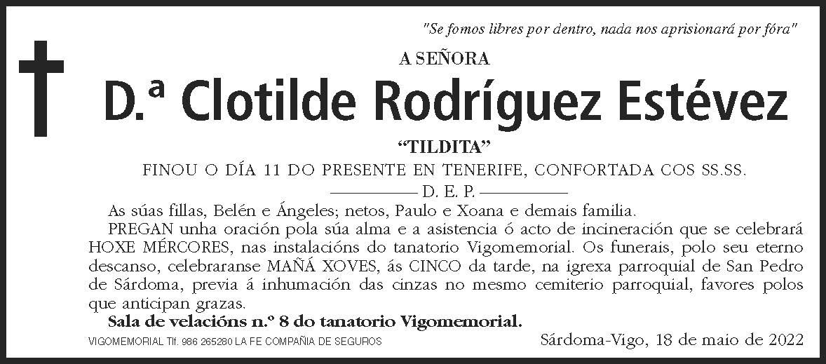 La esquela de Clotilde Rodríguez, publicada en FARO