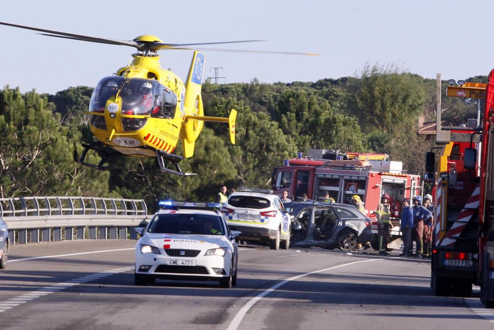 Accident greu a Cassà de la Selva