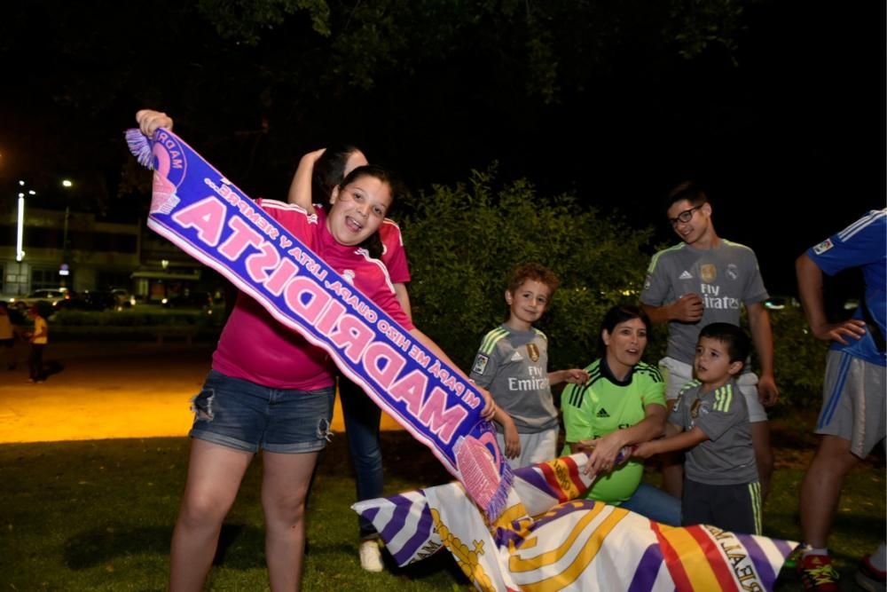 Celebración en Murcia del triunfo del Madrid