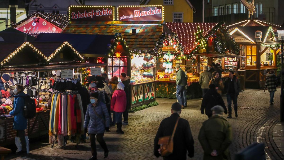 Un mercadillo navideño en Alemania.