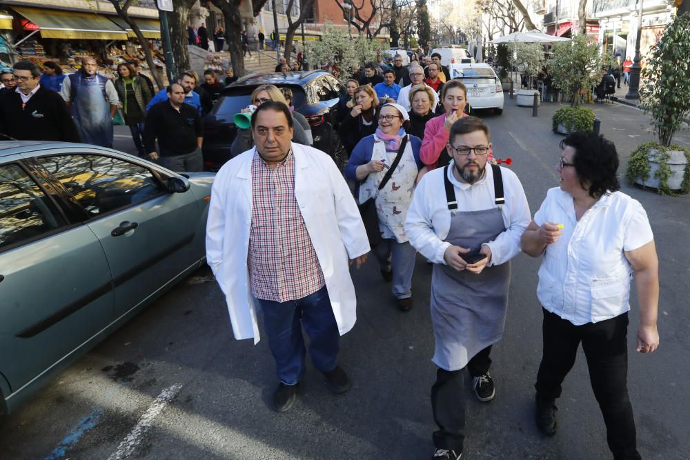 Protesta de los comerciantes del Mercado Central