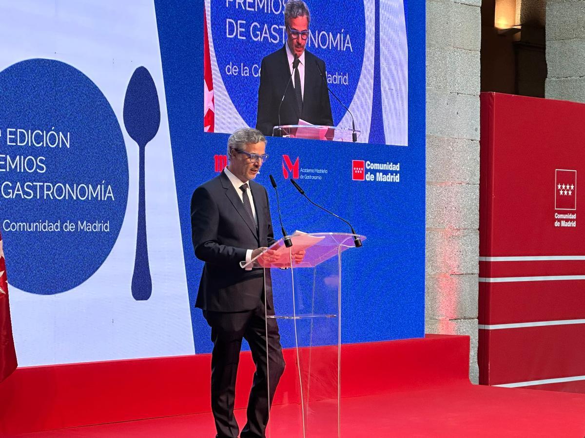 Rogelio Enríquez, presidente de la Academia Madrileña de Gastronomía.