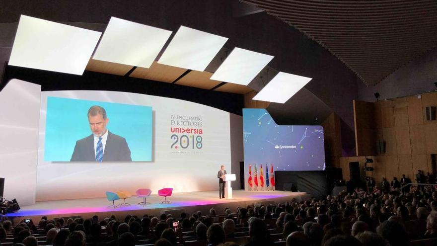 Felipe VI, durante su discurso.