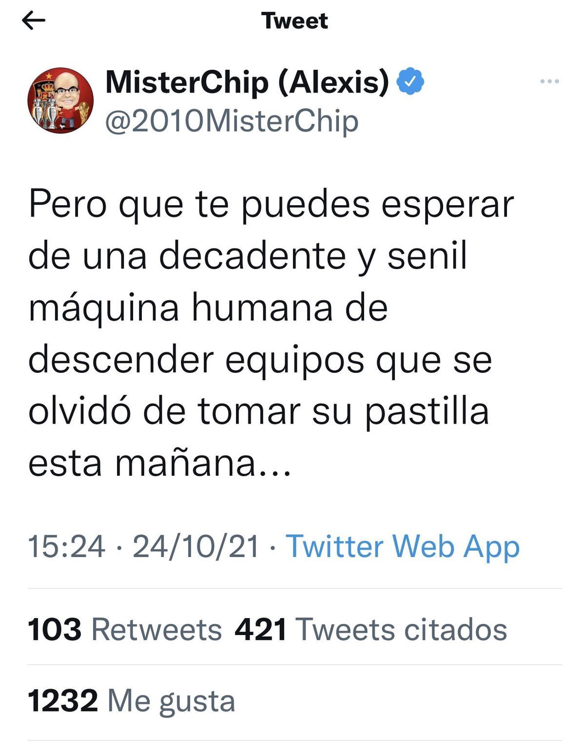 Tuit de MisterChip
