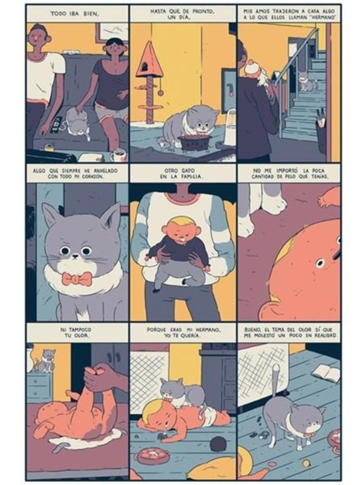 Página de una historia corta de Kensausage (Cristian Robles), que forma parte de la nueva revista de cómic 'Voltio'.