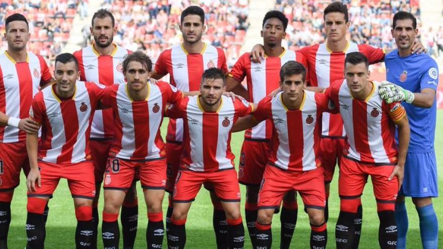 L&#039;onze titular del Girona davant el Sevilla