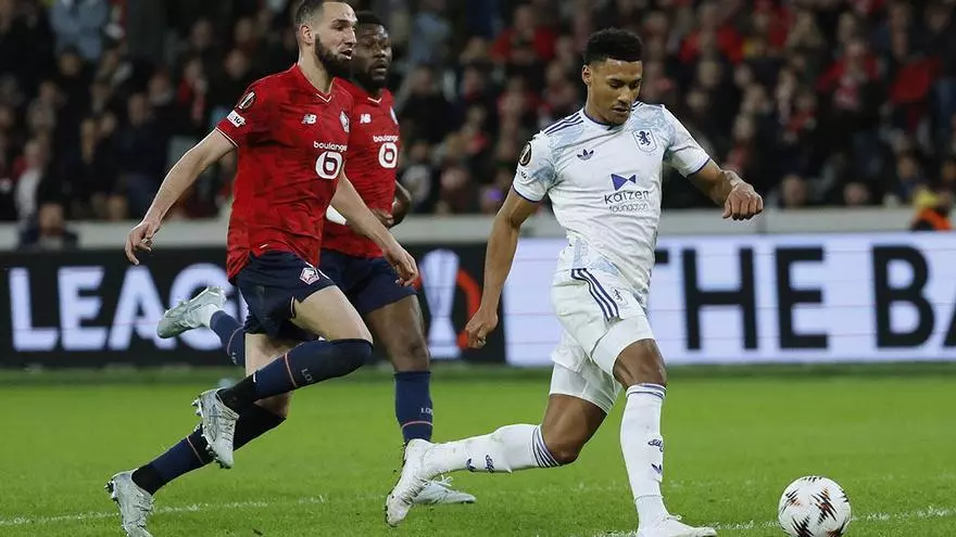 Resumen, goles y highlights del Lille LOSC 0-1 Aston Villa de la ida de octavos de final de Europa League