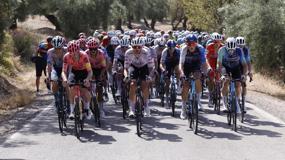 El pelotón, durante la octava etapa de la Vuelta a España.