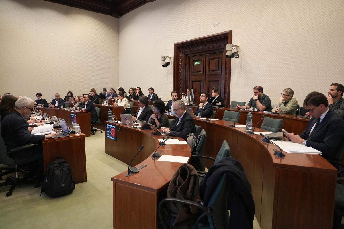 Imagen de la comisión de acción exterior del Parlament este martes.