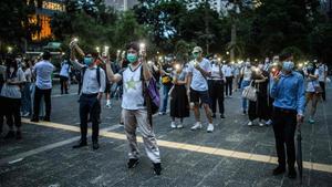 Activistas prodemocracia protestan en el centro de Hong Kong el pasado 9 de junio.