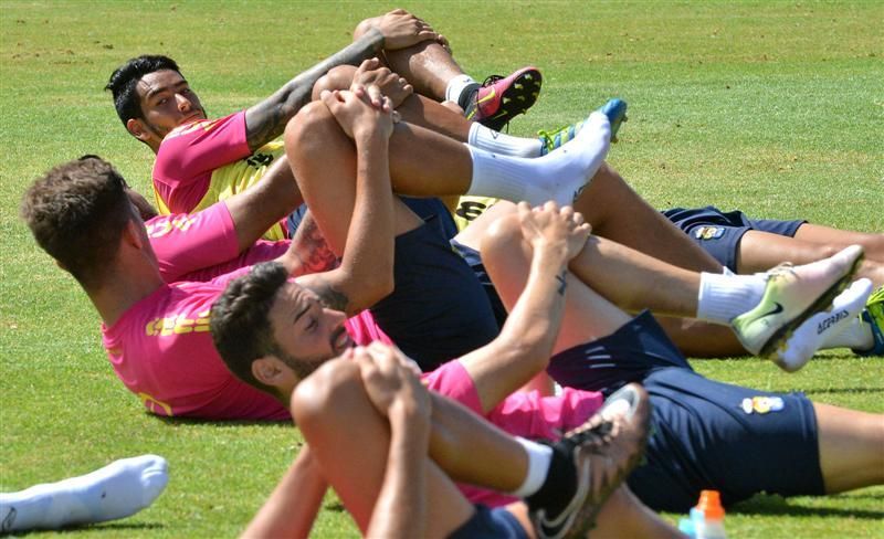 Fase final del entrenamiento de la UD Las Palmas