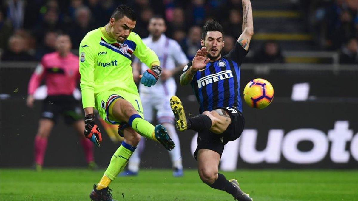 Audero defiende los colores de la Sampdoria de Génova
