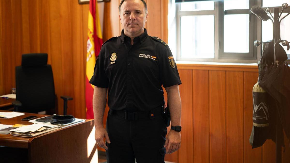 El inspector jefe Javier Echegoyen, jefe del Grupo de Policía Judicial de la comisaría de Delicias.