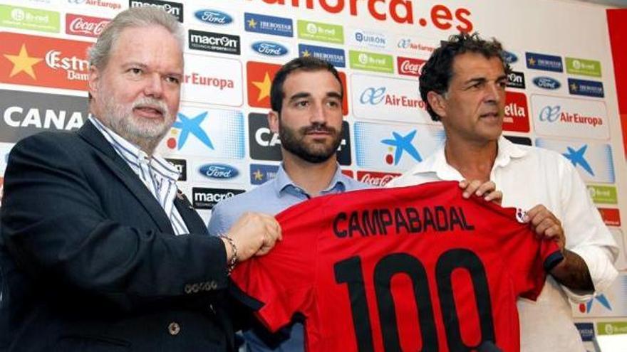 Utz Claassen, Eduard Campabadal y Miquel Àngel Nadal, ayer durante la presentación en el Iberostar Estadio.