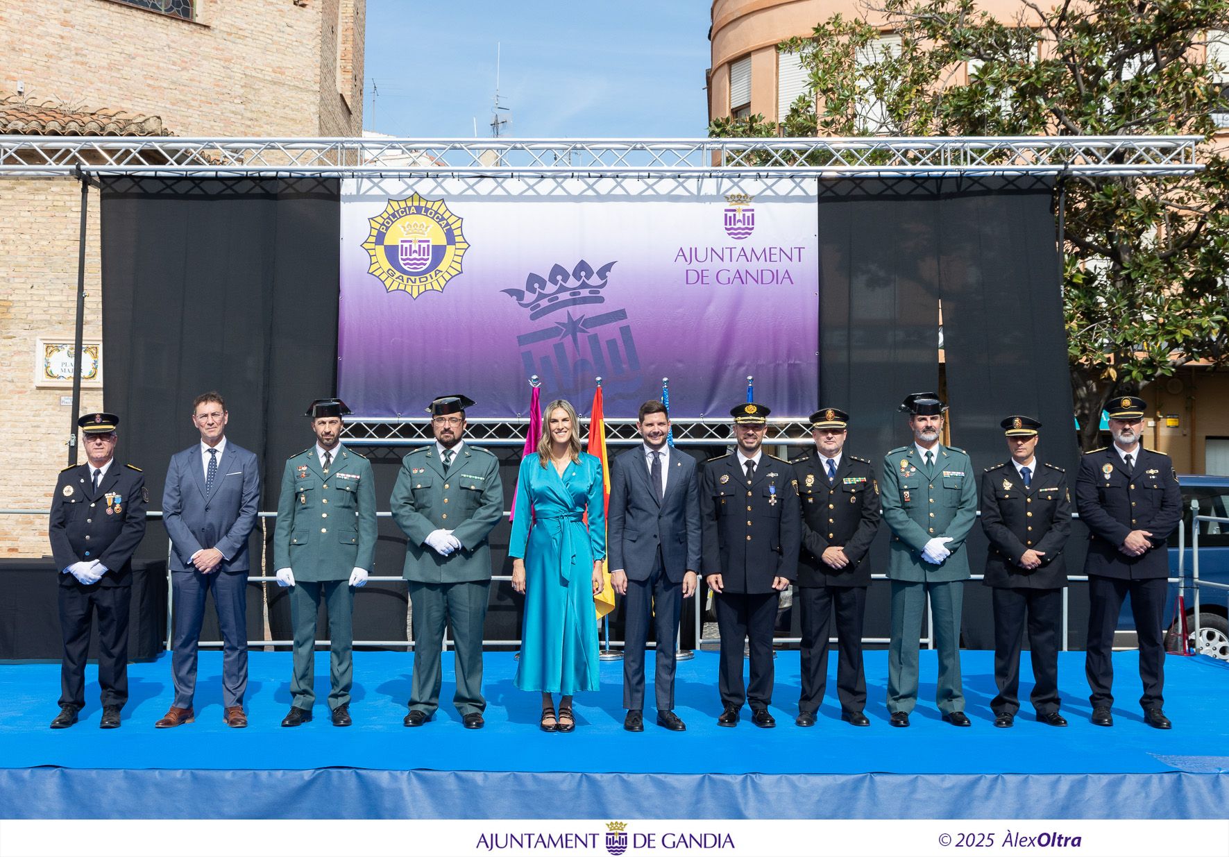 Acto del Dia de la Policía Local de Gandia y reconocimiento a los agentes