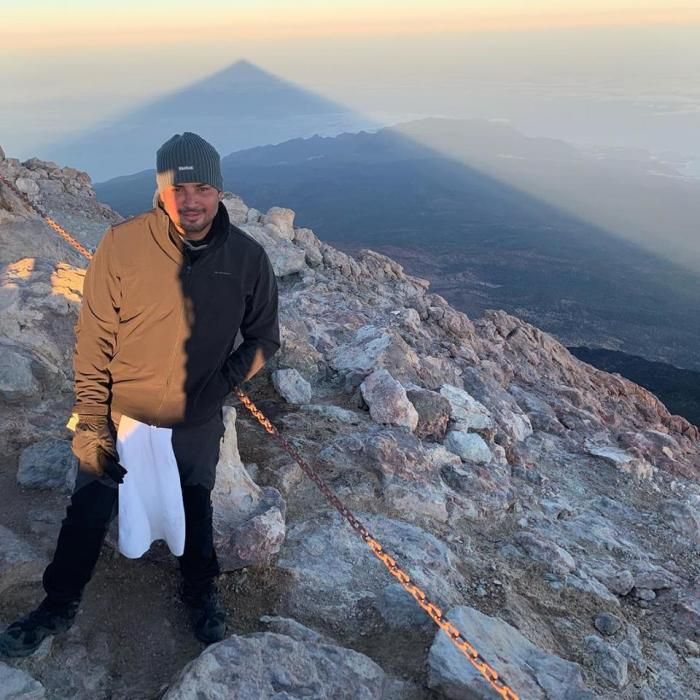 Manny Manuel, de senderismo en El Teide
