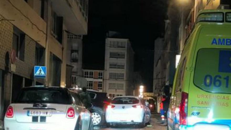 Aparatoso accidente nocturno en el casco urbano estradense