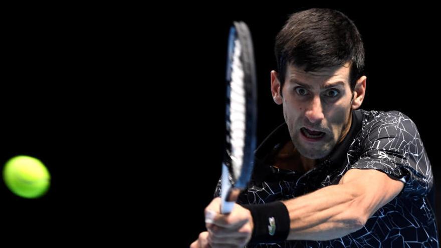 Novak Djokovic en su partido ante Marin Cilic.