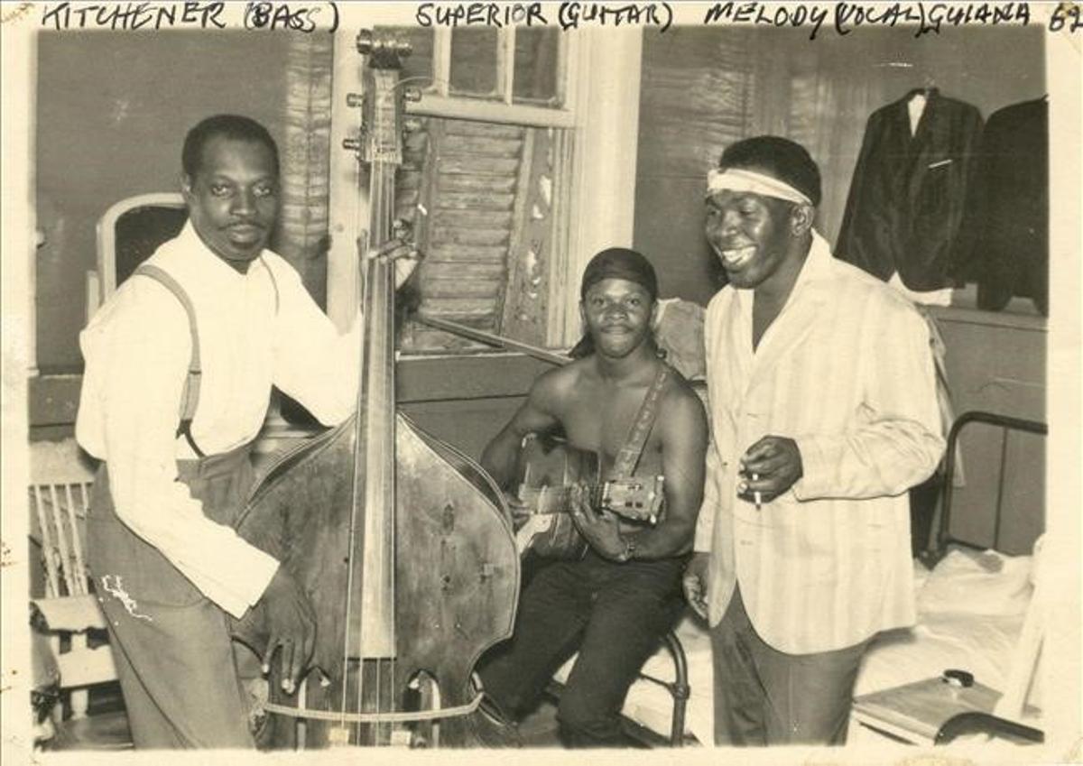 Lord Kitchener, Lord Superior y Lord Melody, en Puerto España en 1962.