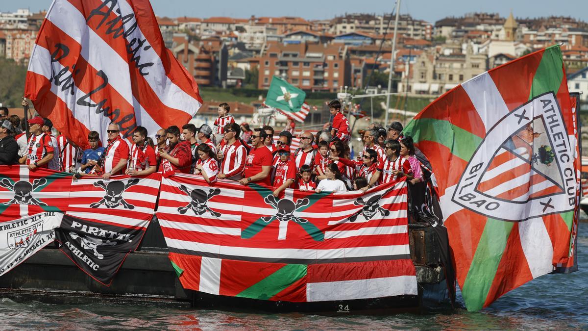 Celebración de la del Athletic Club de Bilbao por el título de la Copa del Rey
