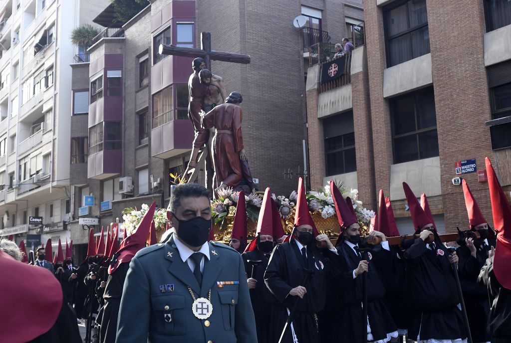 La procesión del Viernes Santo de Murcia, en imágenes