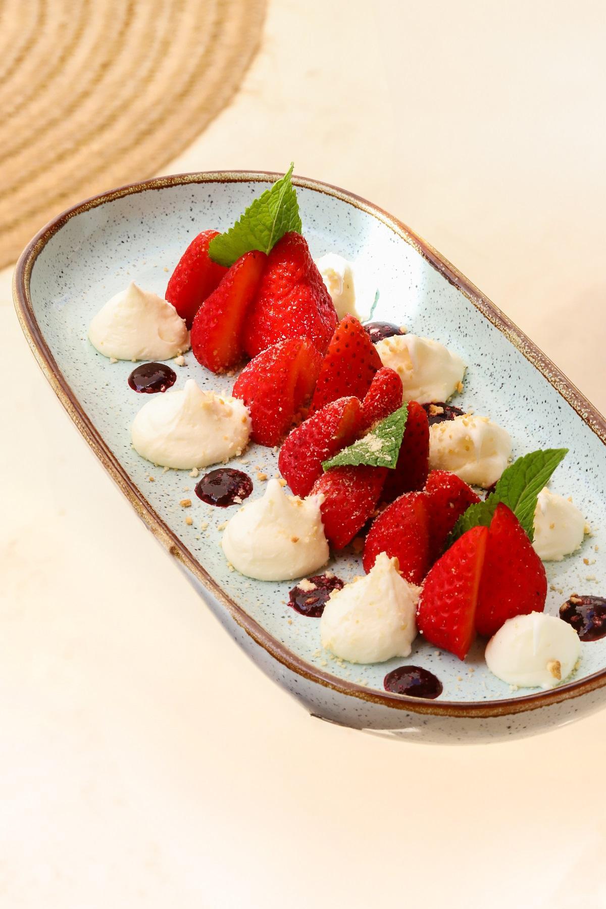 Fresas con nata 'La Fontona'.
