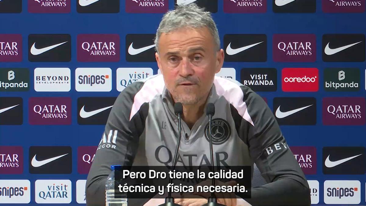 Luis Enrique: "Hay que tener mucha calma con Dro"