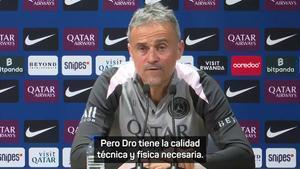 Luis Enrique: Hay que tener mucha calma con Dro