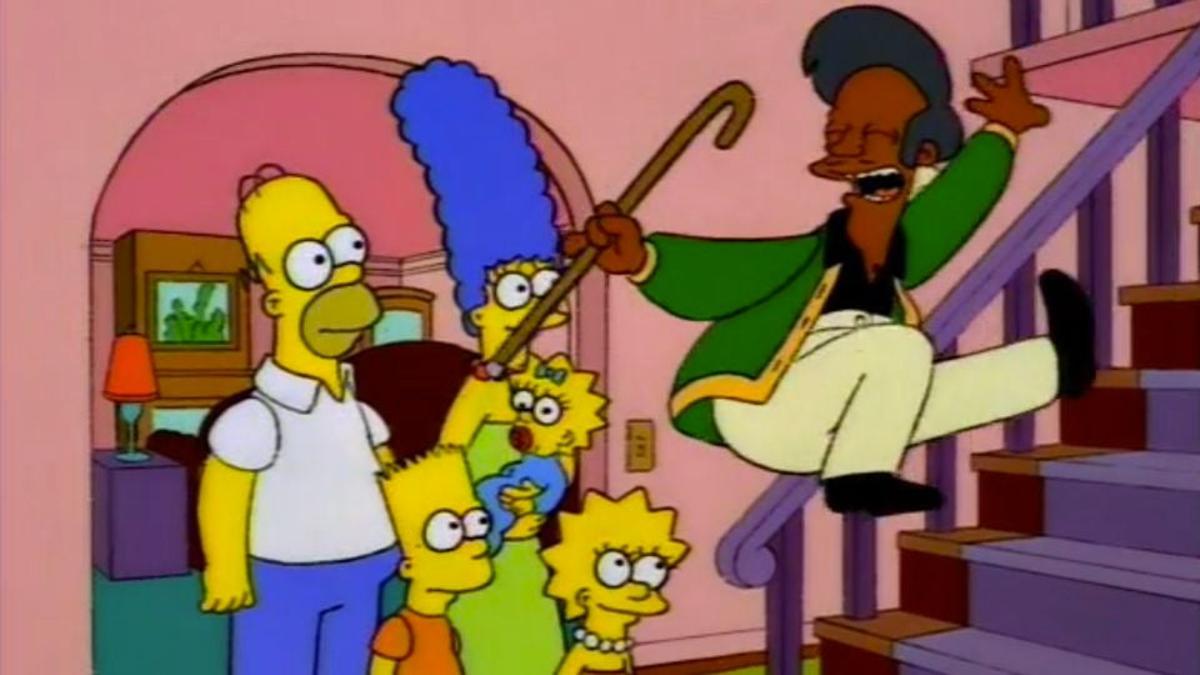 Apu baila en Los Simpson