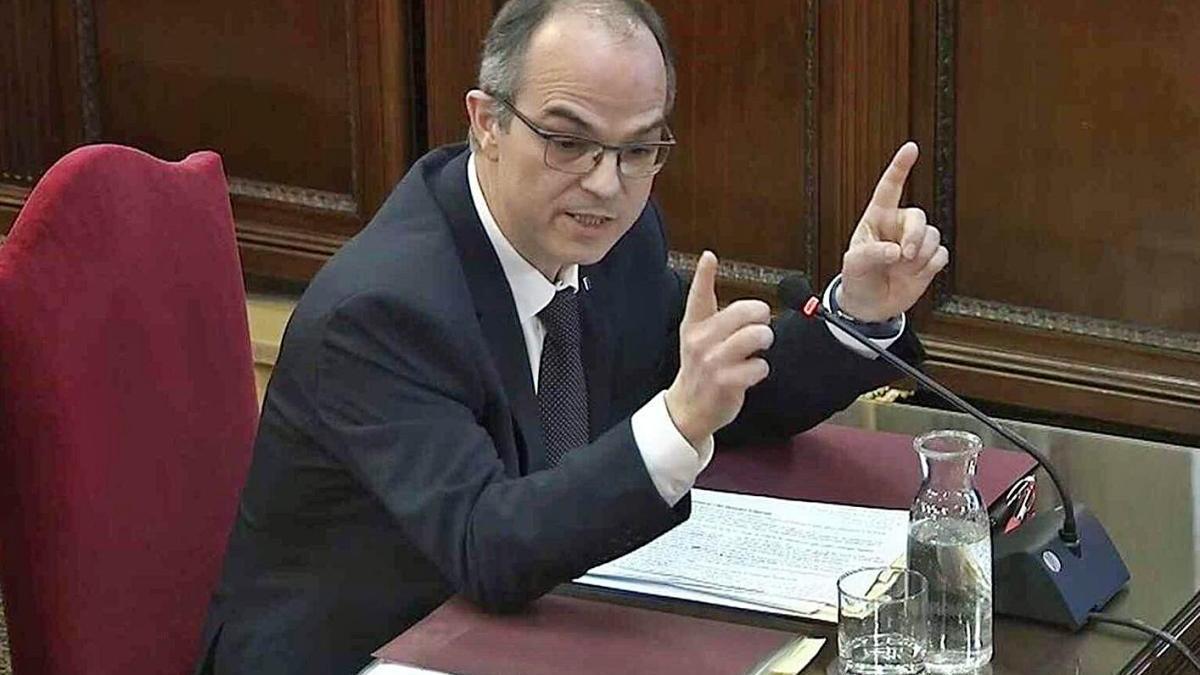 Jordi Turull, durant el judici davant el Tribunal Suprem.