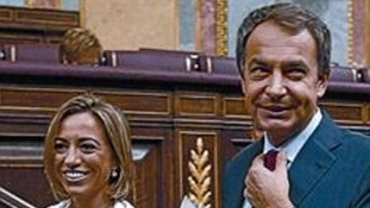 Chacón y Rodríguez Zapatero.