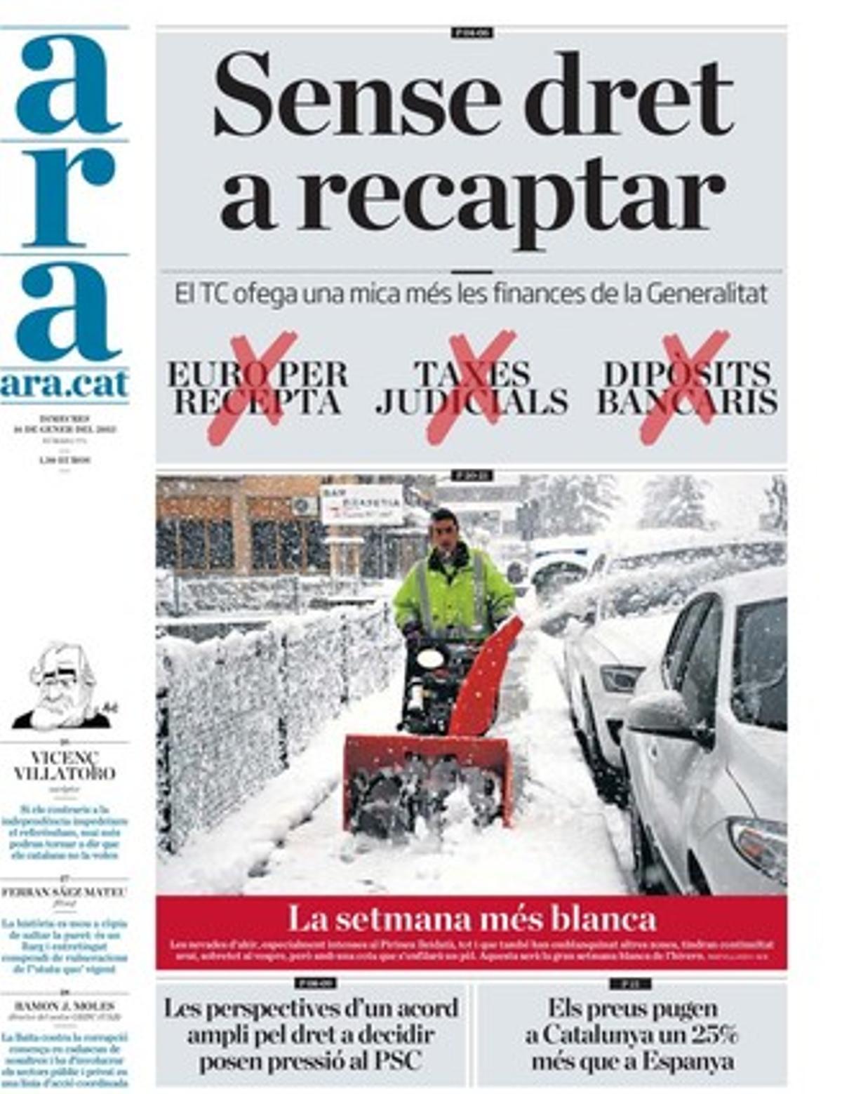 Ara, 16-1-2013. Ara, 16-1-2013.