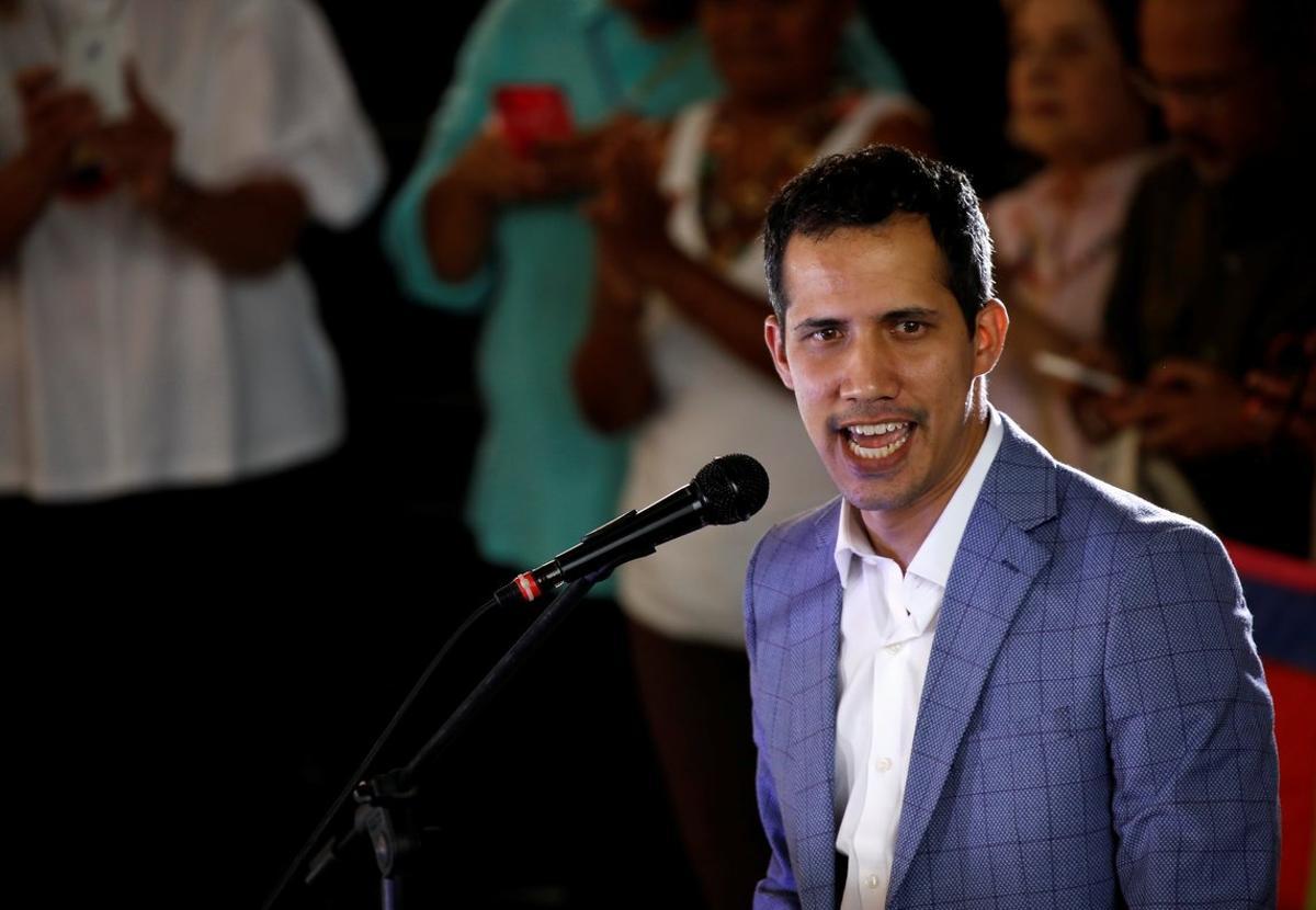 Venezuelan opposition leader Juan Guaido who many nations have recognized as the country s rightful interim ruler attends a rally against Venezuelan President Nicolas Maduro s government in Caracas Venezuela March 14 2019 REUTERS Marco Bello Venezuelan opposition leader Juan Guaido who many nations have recognized as the country s rightful interim ruler attends a rally against Venezuelan President Nicolas Maduro s government in Caracas Venezuela March 14 2019 REUTERS Marco Bello