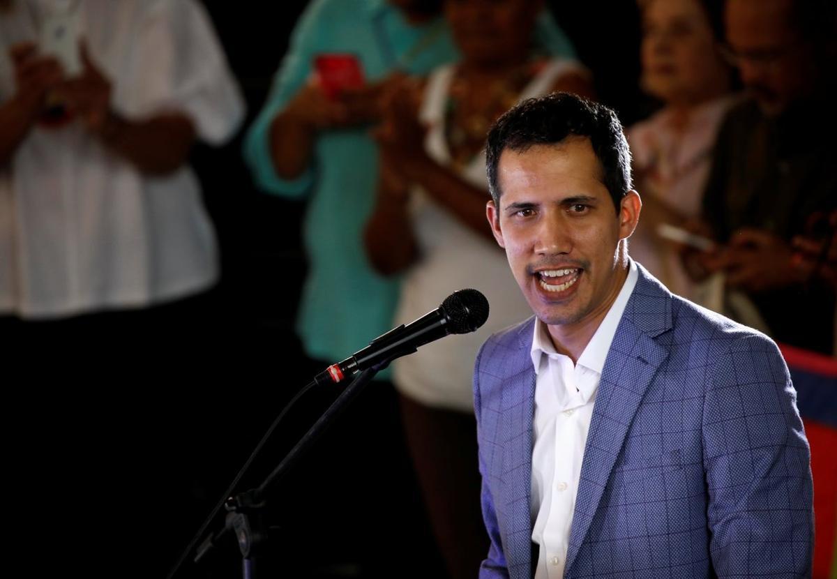 Venezuelan opposition leader Juan Guaido  who many nations have recognized as the country s rightful interim ruler  attends a rally against Venezuelan President Nicolas Maduro s government in Caracas  Venezuela  March 14  2019  REUTERS Marco Bello