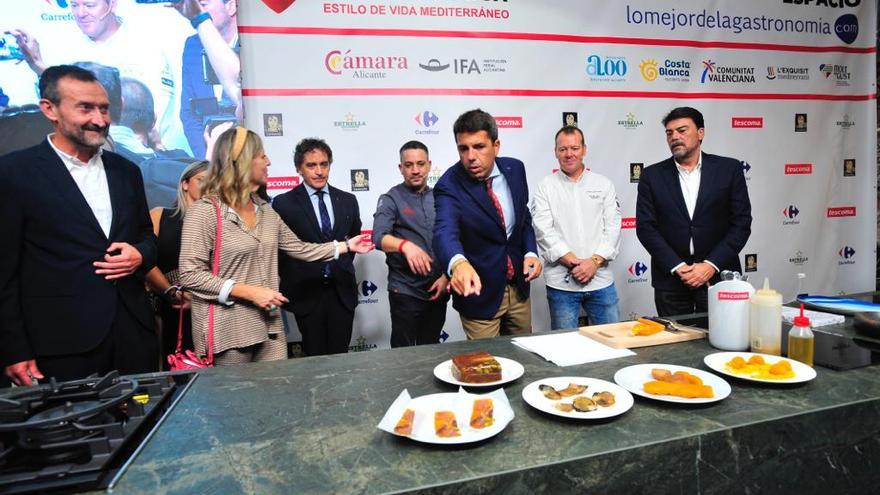 Carlos Mazón, Francesc Colomer, Carlos González y varias autoridades en la inauguración de Alicante Gastronómica