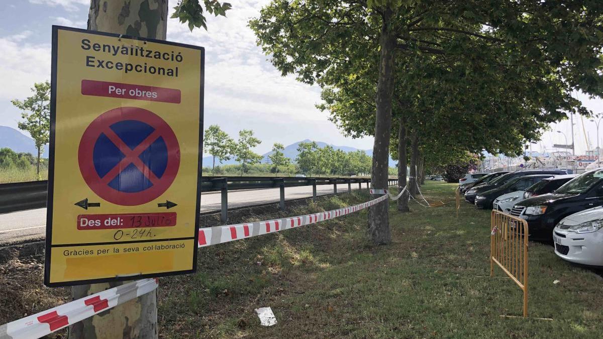 S&#039;han iniciat les obres del carril bici de l&#039;entrada de Roses.